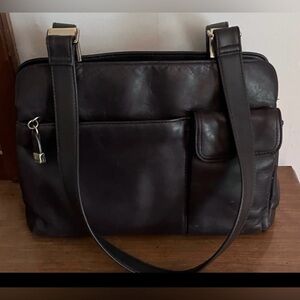 Liz Claiborne purse brown leather vintage